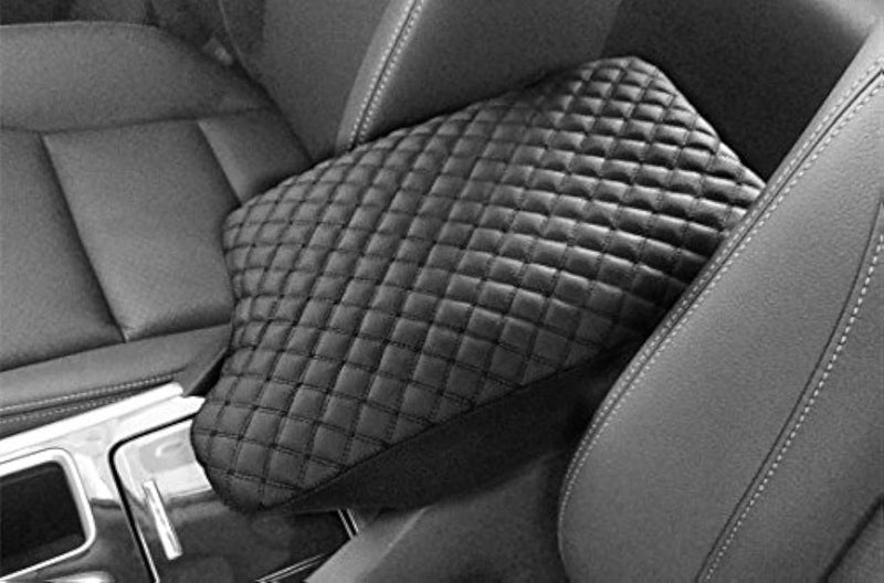 it's us Honda Accord 2013â€“2017 Center Console Armrest Cover, Full Slip-On Synthetic Leather Lid Protector, Black - Image 1